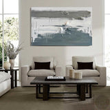 Large Minimalist Painting Grey White Abstract Painting Minimalist Texture Painting For Sale