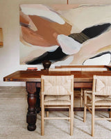 Modern Abstract Canvas Art Beige Abstract Wall Painting Large Beige Abstract Art For Sale