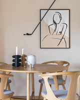 Large Beige Minimalist Art Modern Minimalist Body Shape Painting Canvas Wall Art For Sale