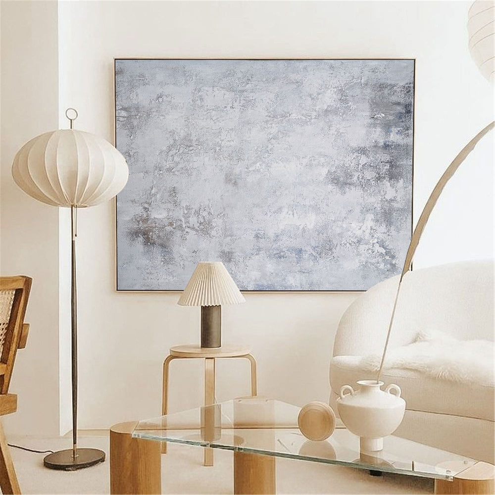 Modern White Minimalist Art Artwork For Large Walls Gray And White Wall Art
