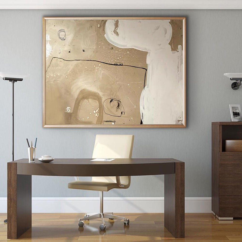 Large Abstract Paintings Large Beige Abstract Wall Art Abstract Art Canvas In Beige
