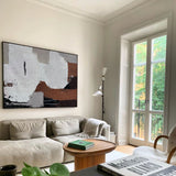 Brown Grey Vintage Wall Art Abstract Canvas Abstract Wall Art Abstract Acrylic Painting For Sale