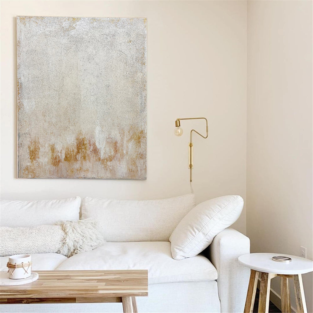 Original Beige White Abstract Canvas Art Contemporary Art Modern Abstract Painting On Canvas Acrylic Large Abstract Canvas Wall Art