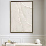 3D White Wall Art Textured Art White Plaster Wall Art White Abstract Art Minimalist Painting