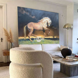 Large Brown Running Horses Canvas Art Extra Large Wild Horse Canvas Art Moddern Brown Horse Oil Painting