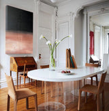 Black And Blue Minimalist Painting Large Abstract Acrylic Canvas Wall Art For Livingroom