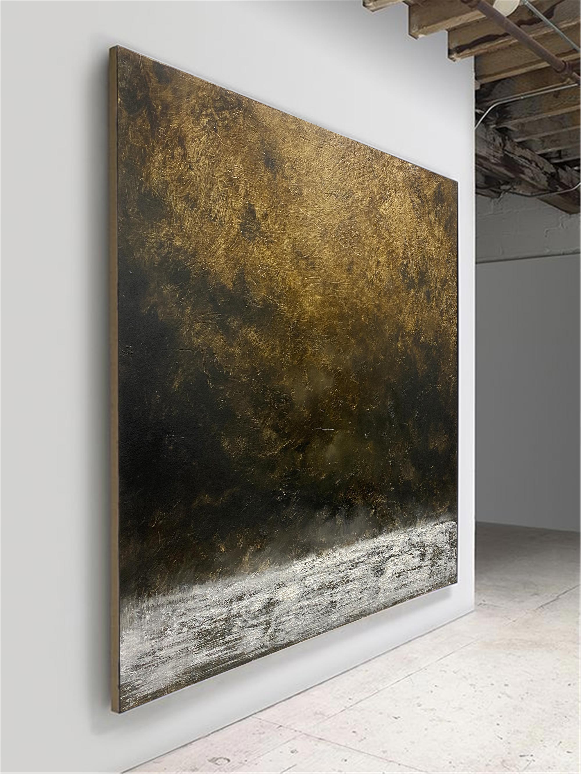 Large Abstract Beach Canvas Painting Impressionist Seascape Paintings Modern Beach Wall Art