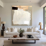 Modern Abstract Art Livingroom Canvas Painting Beige Abstract Wall Art Painting For Sale