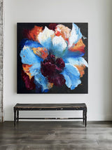 Large Colorful Canvas Wall Art Modern Abstract Flower Wall Art Acrylic Painting For Livingroom