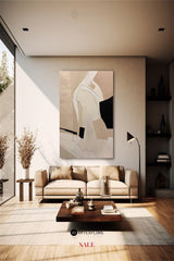 neutral abstract acrylic painting large canvas art for living room abstract art for sale