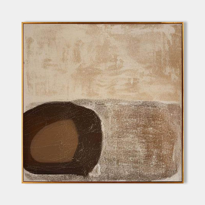 Brown and Beige Minimalist Abstract Art On Canvas Modern Painting Abstract Painting For livingroom