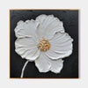 3D White Flower Abstract Painting Minimalist Abstract Art On Canvas Modern Flower Painting Painting For livingroom