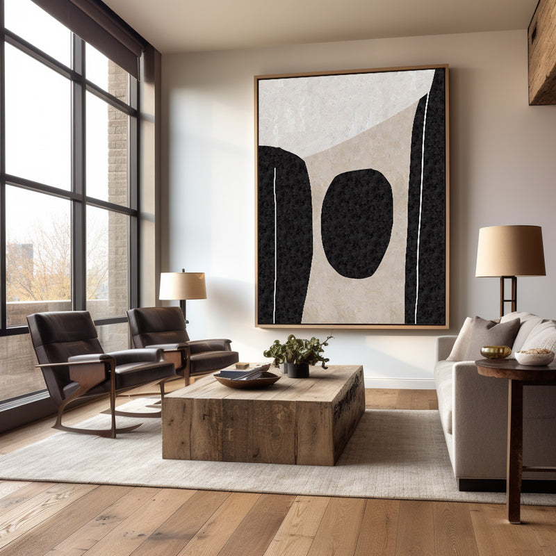 Modern Minimalist Art Oversized Abstract Canvas Art Office Paintings