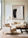 Modern Minimalist Abstract Painting Large Canvas Abstract Art Beige White