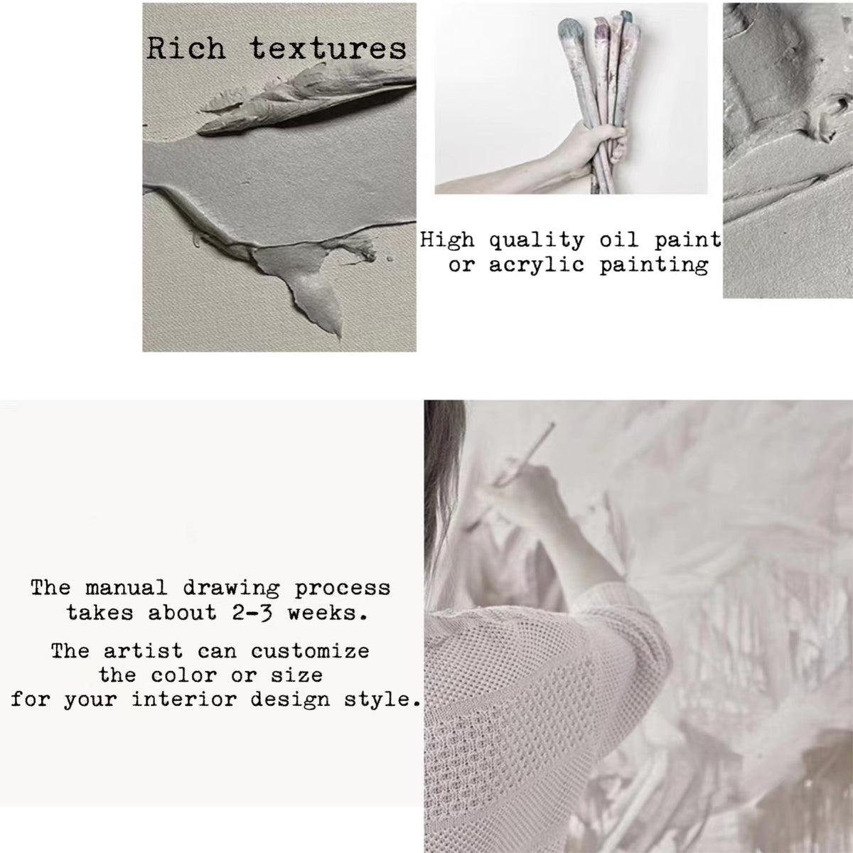 Grey Abstract Painting #ABSH38