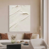 Wabi-Sabi White wall art White 3D wall art White textured wall art Large White Abstract Painting White Minimalist Painting