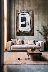 Large Black And Brown Artwork Oversized Framed Wall Art X Large Wall Art