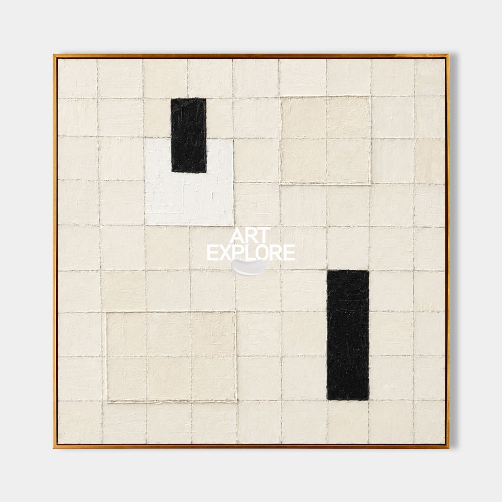Original Textured Abstract Canvas Art In Neutral Tones For Luxury Home And Office Wall Decor