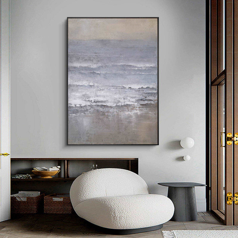 Beach Scene Painting Oversized Coastal Wall Art Modern Coastal Artwork Modern Art Beach