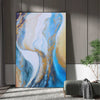 Abstract Blue And Gold Canvas Painting Large Original Acrylic Abstract Canvas Art Modern Abstract Painting 