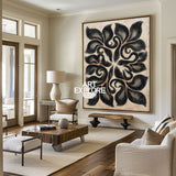 Boho Beige Black Art #ABAV649