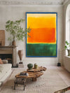 Orange Canvas Wall Art Large Colorful and Vibrant Rothko Art Painting Wall Art For Livingroom