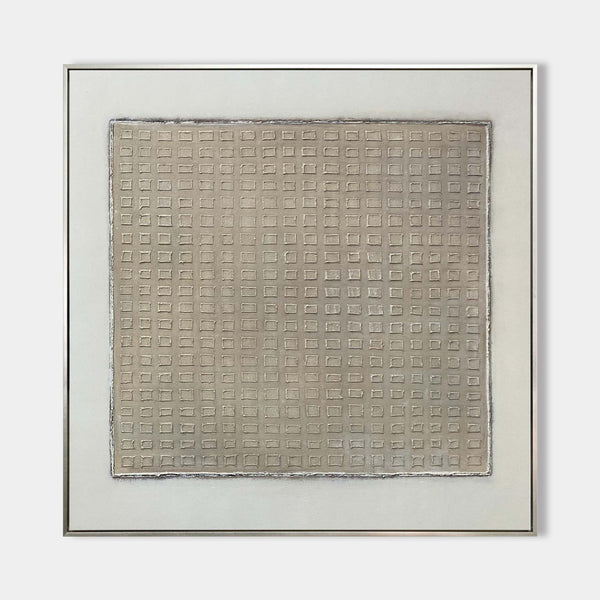 Wabi-sabi Beige Painting Beige Minimal Painting Abstract Wall Art Square Canvas Art | Artexplore