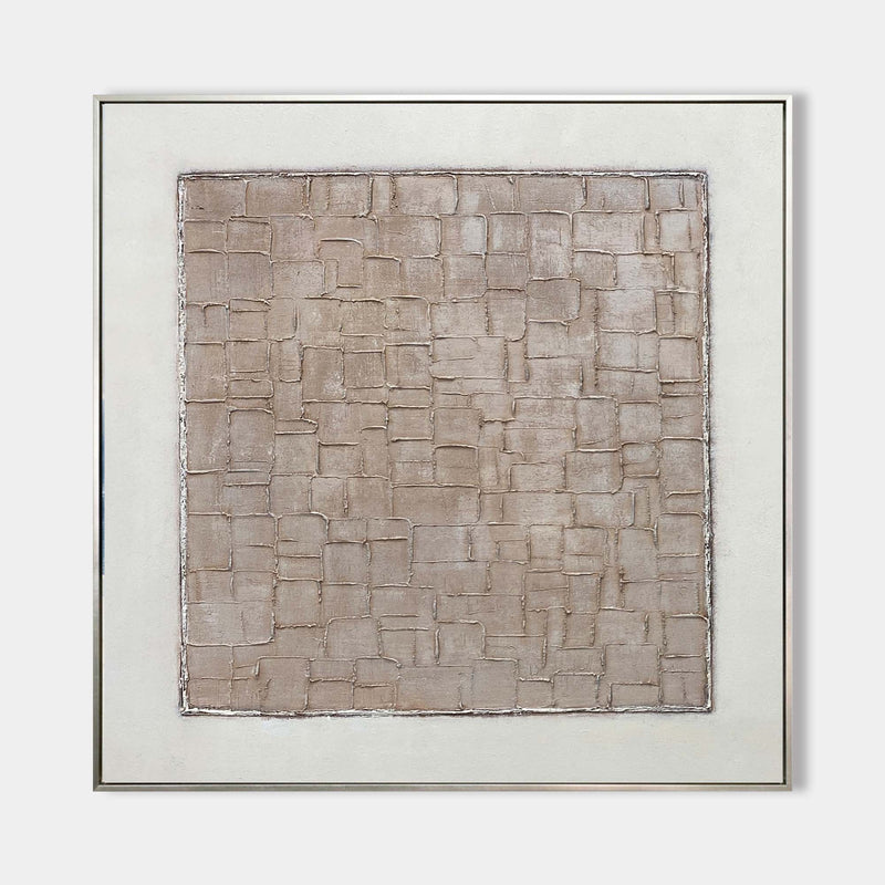 Modern Beige Abstract Art Painting Beige Minimal Painting Modern Abstract Art | Artexplore