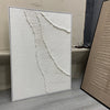 3D White Wall Art Textured Art White Plaster Wall Art White Abstract Art Minimalist Painting