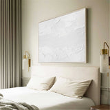 White Plaster Art On Canvas White Minimalist Abstract Art Minimalist Painting White Modern Canvas Art Large Artwork For Bedroom 