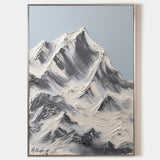 Snow Mountain Plaster Painting Mountain Art White Snow Mountain Landscape Painting For Sale