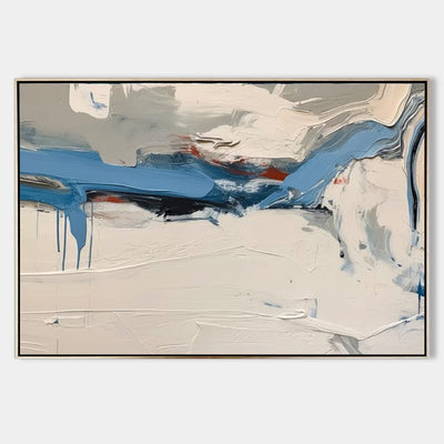Large Blue Plaster Wall Art Blue Texture Painting Contemporary Abstract Art Blue Plaster Wall Art