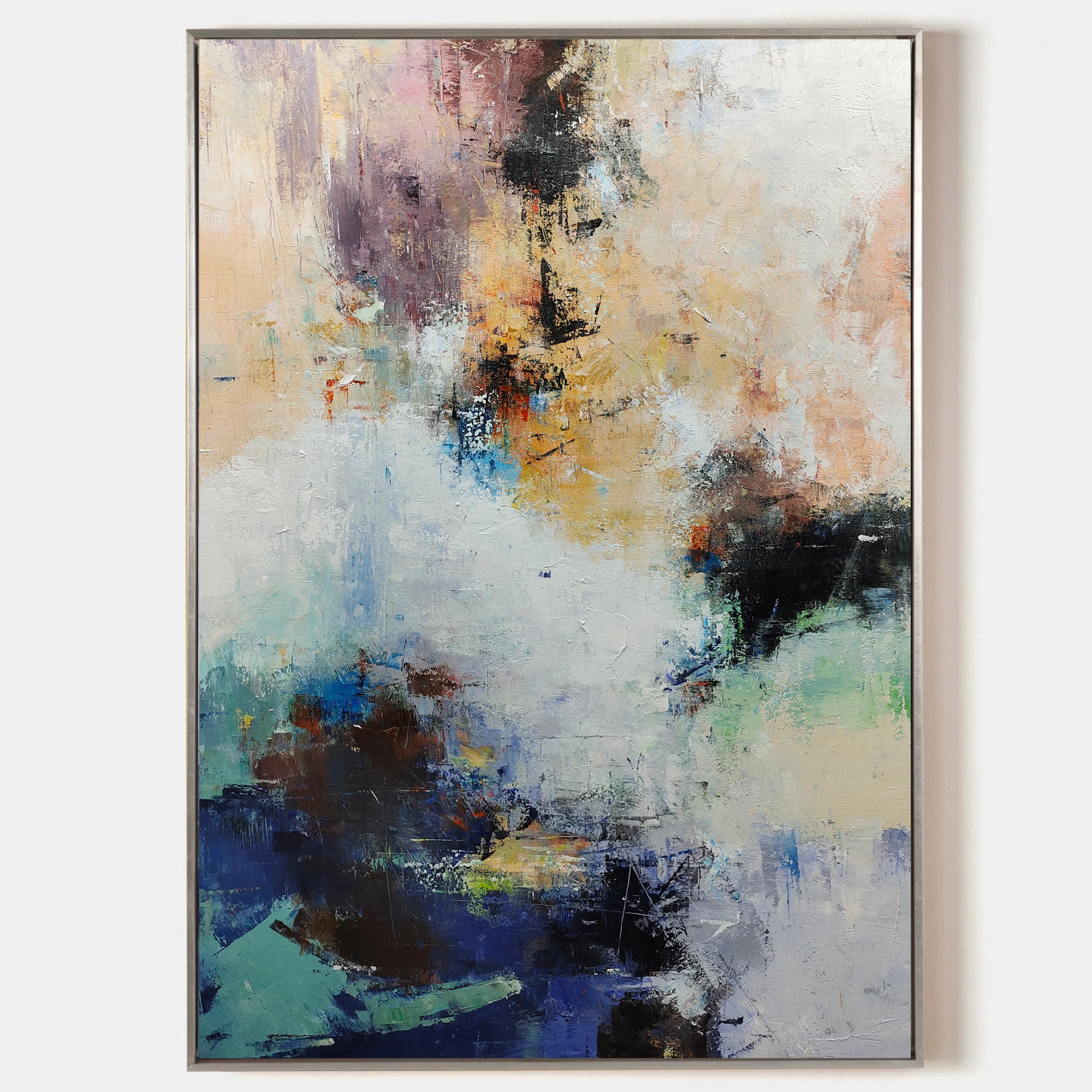 Large Colorful Minimalist Painting Modern Minimalist Abstract Wall Art For Sale