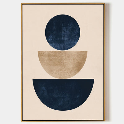 Beige And Blue Painting Large Minimalist Wall Art Abstract Neutral Color Minimalist Wall Art