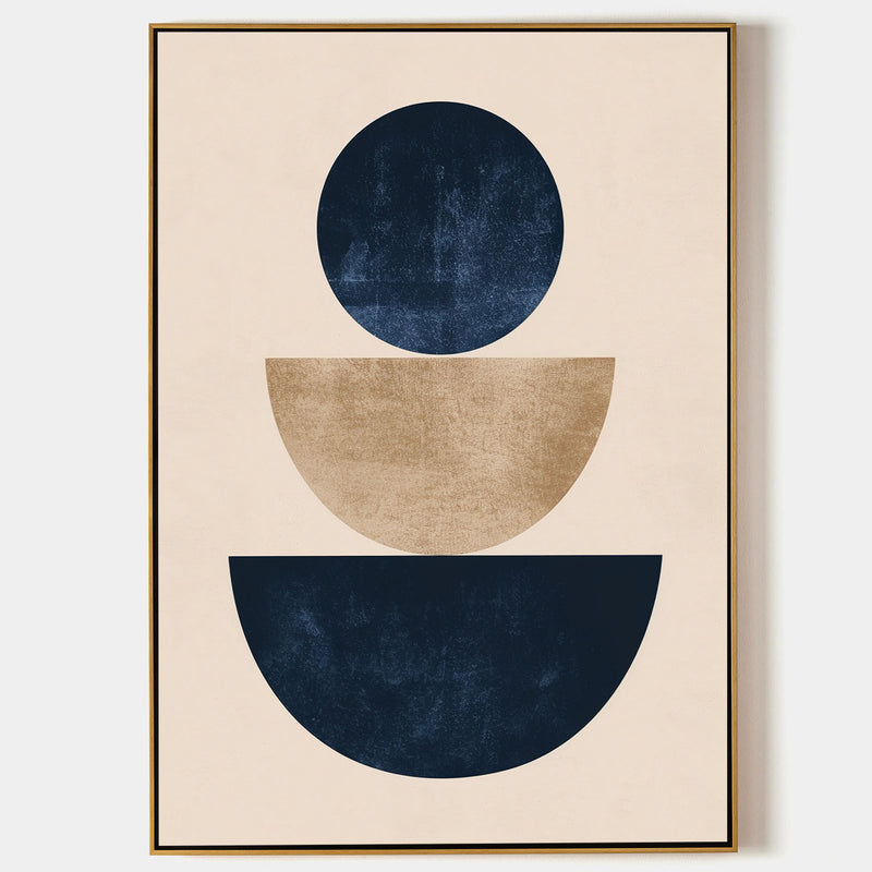 Beige And Blue Painting Large Minimalist Wall Art Abstract Neutral Color Minimalist Wall Art