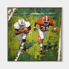 Large Football Game Painting Green Textured Art for Football Lovers Sport Painting For Home Decor 