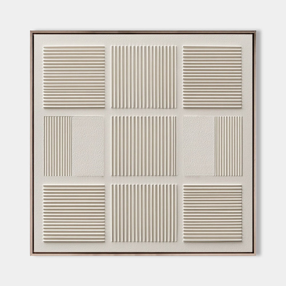 Large Beige Canvas Art Textured Wall Art Wabi-sabi Minimalist Plaster Wall Art For Livingroom