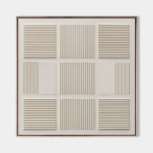 Large Beige Canvas Art Textured Wall Art Wabi-sabi Minimalist Plaster Wall Art For Livingroom