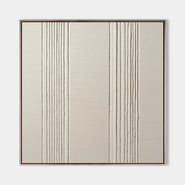 Large Beige Canvas Art Waibi-sabi Textured Painting Large Minimalist Plaster Wall Art For Livingroom