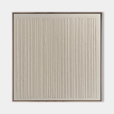 Wabi-sabi Beige Wall Art Beige Textured Painting Large Minimalist Plaster Wall Art For Livingroom