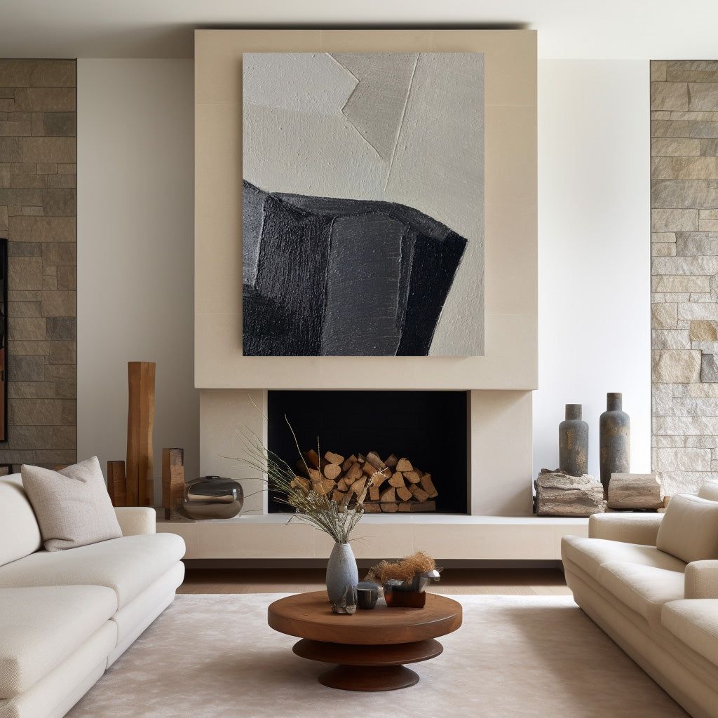 Large Black And Brown Artwork Oversized Geometric Patterns For Wall Painting Wall Art  Large Wall Art