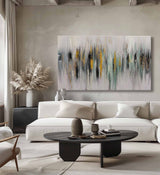 Modern Gray Gold Foil Abstract Decor Painting Canvas Wall Art Minimalist Painting Living Room Sofa Art Painting