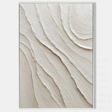 3D White Plaster Wall Art Textured Art White Plaster Wall Art White Abstract Minimalist Painting