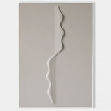 Wabi-sabi Beige Plaster Painting Minimalist Abstract Art Off White Minimalist Plaster Wall Art