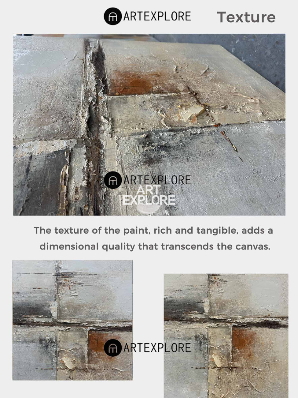 Large Beige And Brown Textured Paintings For Sale Wabi-Sabi Beige Artwork Mid Century Decorations