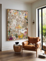 Modern Abstract Art With Textured Mosaic Effect For Living Room Decor