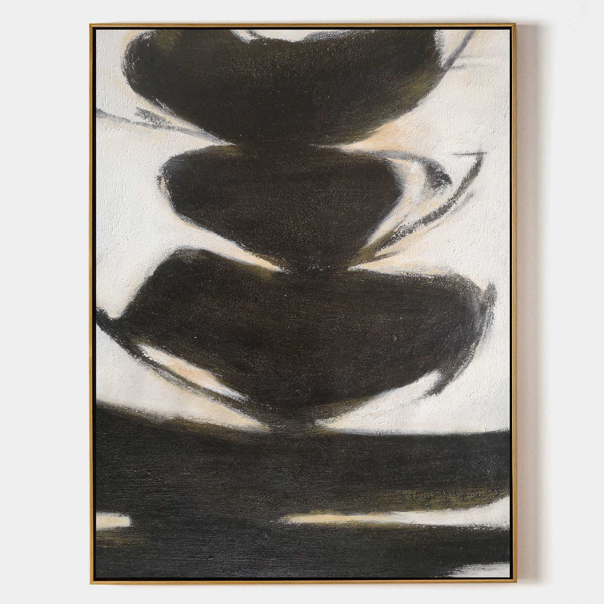 Abstract White Oil Painting #ABAV180
