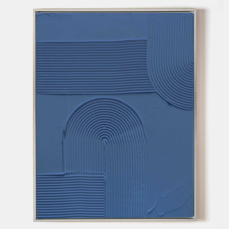 3D Blue Modern Minimalist Art Painting Texture Canvas Painting Abstract Acrylic Painting 