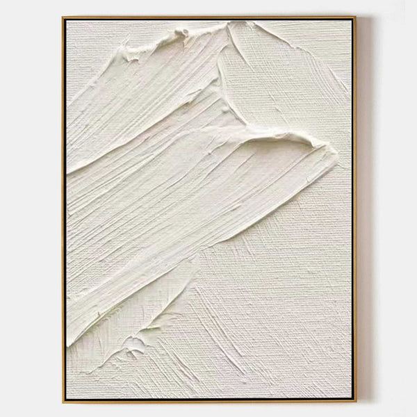 Wabi-Sabi White wall art White 3D wall art White textured wall art Large White Abstract Painting White Minimalist Painting