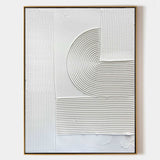 white minimalist painting abstract acrylic art white rich textured wall art canvas wall art for living room